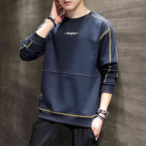 2022 spring and autumn new round neck sweater men's korean loose large size trend casual long sleeve t-shirt men, Black
2022 spring and autumn new round neck sweater men's korean loose large size trend casual long sleeve t-shirt men, Black