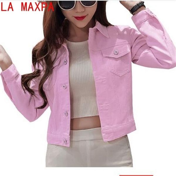 la maxpa fashion jeans jacket women new arrival spring autumn hand brush long sleeve stretch short denim jacket coat t200319, Black;brown
la maxpa fashion jeans jacket women new arrival spring autumn hand brush long sleeve stretch short denim jacket coat t200319, Black;brown