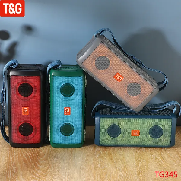 Image of TG345 Portable Speaker Bluetooth Wireless Waterproof Speakers Subwoofer Outdoor Bass Loudspeaker with LED Light
