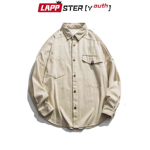 men's t-shirts lappster-youth men harajuku vintage cargo long sleeve man khaki desginer kpop fashions cotton button clothing yzqx, White;black
men's t-shirts lappster-youth men harajuku vintage cargo long sleeve man khaki desginer kpop fashions cotton button clothing yzqx, White;black