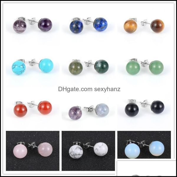 stud earrings jewelry 8mm 10mm natural stone stainless steel white green turquoise opal pink amethyst crystal stones druzy studs dhw9g, Golden;silver
stud earrings jewelry 8mm 10mm natural stone stainless steel white green turquoise opal pink amethyst crystal stones druzy studs dhw9g, Golden;silver