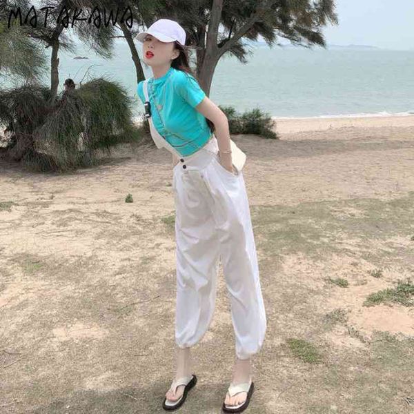 fashion ladies suit womens tshirt summer shortsleeved tshirt white trousers overalls twopiece set 210506
fashion ladies suit womens tshirt summer shortsleeved tshirt white trousers overalls twopiece set 210506