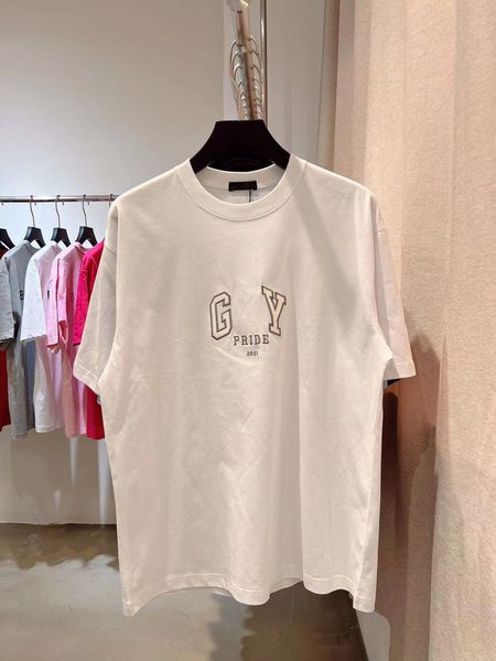 2022 summer pink t shirt designer men short sleeve crew neck t-shirt paris casual women's red t-shirt, White;black
2022 summer pink t shirt designer men short sleeve crew neck t-shirt paris casual women's red t-shirt, White;black