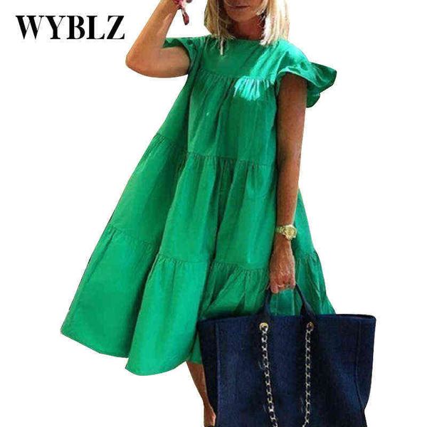 summer women dress solid color short sleeve loose chic pleated dress beach party casual white black pink dress lady vestidos l220530, Black;gray
summer women dress solid color short sleeve loose chic pleated dress beach party casual white black pink dress lady vestidos l220530, Black;gray