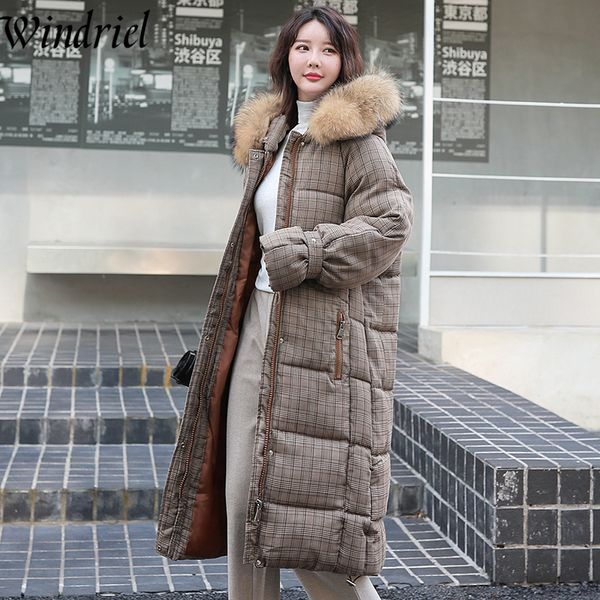 women parkas thickening warm jacket female loose plaid padded clothes ladies long wadded coat woman high street windriel 201027, Black
women parkas thickening warm jacket female loose plaid padded clothes ladies long wadded coat woman high street windriel 201027, Black