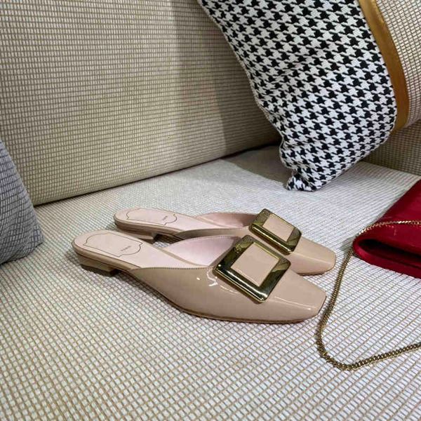 sandals summer soft patent leather square head shallow mouth muller rv buckle comfortable atmosphere flat bottom baotou half trailer, Black
sandals summer soft patent leather square head shallow mouth muller rv buckle comfortable atmosphere flat bottom baotou half trailer, Black