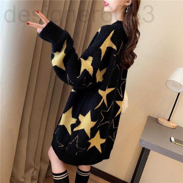 women's knits & tees designer oversized thickened five pointed star pullover women's autumn and winter loose medium long bottomed, White
women's knits & tees designer oversized thickened five pointed star pullover women's autumn and winter loose medium long bottomed, White