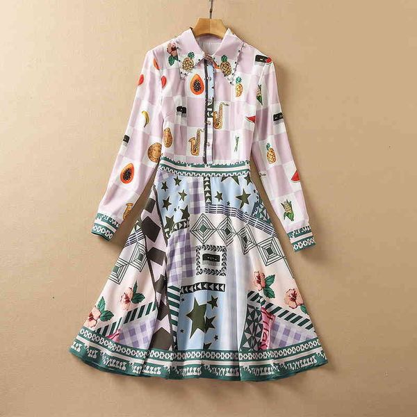 casual dresses young girls fashion printed skirt autumn women's diamond bead lapel long sleeve dress 2cci, Black;gray
casual dresses young girls fashion printed skirt autumn women's diamond bead lapel long sleeve dress 2cci, Black;gray