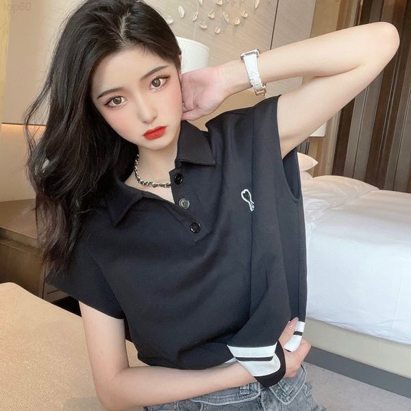 women's t-shirt designer love paste cloth embroidered lapel polo shirt women loose thin simple style peach heart a foreign aging t-shir, White
women's t-shirt designer love paste cloth embroidered lapel polo shirt women loose thin simple style peach heart a foreign aging t-shir, White