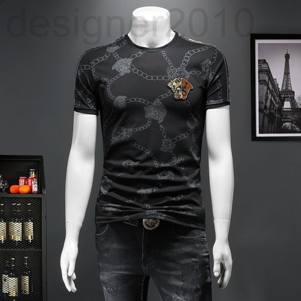 men's t-shirts designer 22 summer new men's embroidered mercerized cotton short sleeved t-shirt korean slim fit youth half small s, White;black
men's t-shirts designer 22 summer new men's embroidered mercerized cotton short sleeved t-shirt korean slim fit youth half small s, White;black