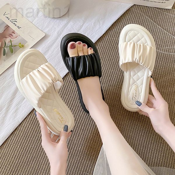 slippers designer women's slippers 2022 summer new simple net red pleated women's thick bottom sandals flat flip flops08u7, Black
slippers designer women's slippers 2022 summer new simple net red pleated women's thick bottom sandals flat flip flops08u7, Black