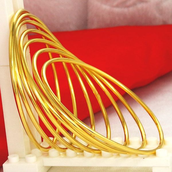 12pieces wholesale thin smooth women bangle classic style 18k yellow gold filled solid wedding party lady bride jewelry gift, Black
12pieces wholesale thin smooth women bangle classic style 18k yellow gold filled solid wedding party lady bride jewelry gift, Black