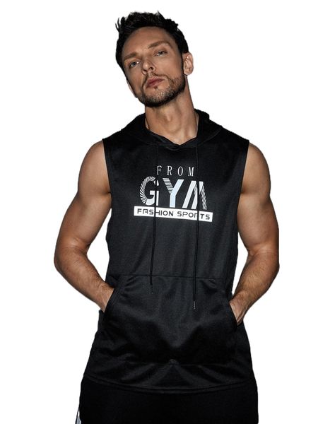 men letter graphic sports tank z2uc#, White;black