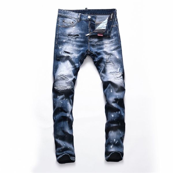 men's jeans men's spring and summer blue ground white hole patch micro elastic slim fit trousers 8276 70rz
men's jeans men's spring and summer blue ground white hole patch micro elastic slim fit trousers 8276 70rz