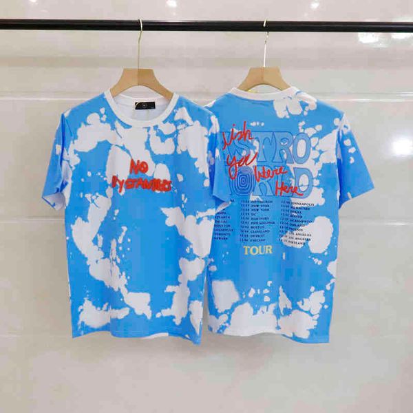 new fashion brand tie hanging dyeing cloud short sve t-shirt for men and women coupl bubble printing men's tee, White;black
new fashion brand tie hanging dyeing cloud short sve t-shirt for men and women coupl bubble printing men's tee, White;black