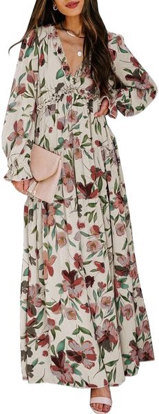 womens casual floral print plunge neck maxi dresses long sleeve evening cocktail dress 88hi#, Black;gray
womens casual floral print plunge neck maxi dresses long sleeve evening cocktail dress 88hi#, Black;gray