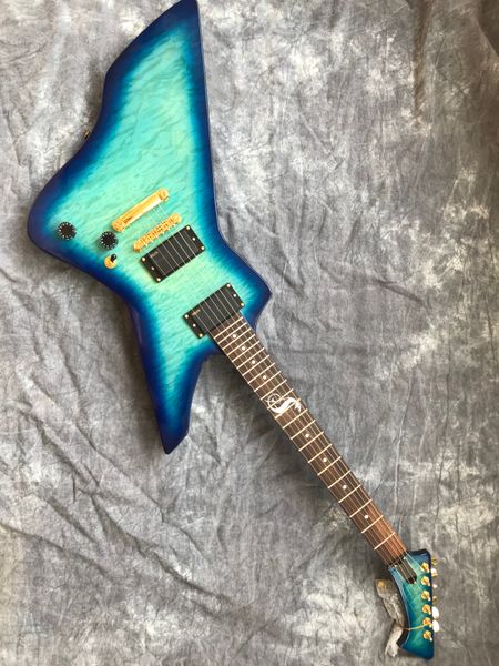 special shaped electric guitar 6 strings blue tiger pattern rosewood fingerboard gold accessories level guitar support
special shaped electric guitar 6 strings blue tiger pattern rosewood fingerboard gold accessories level guitar support