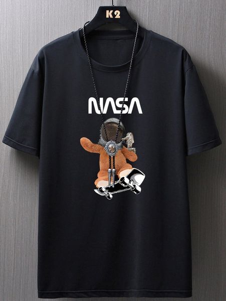 romwe guys cartoon graphic tee s0l9#, White;black