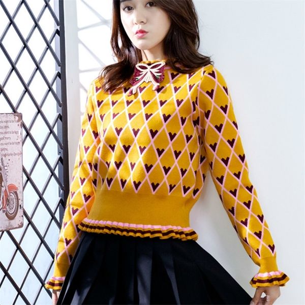 2020 winter long sleeve ruffled collar heart sweaters women sweet heart sweaters women long sleeve short knitted heart lj201112, White;black
2020 winter long sleeve ruffled collar heart sweaters women sweet heart sweaters women long sleeve short knitted heart lj201112, White;black