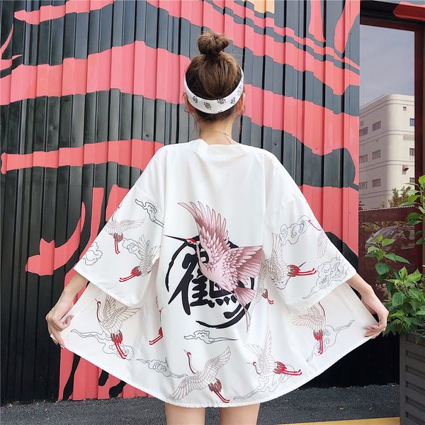 size chinese style white black crane loose 2022 summer women harajuku japanese fashion kimono cardigan asian clothes, Red
size chinese style white black crane loose 2022 summer women harajuku japanese fashion kimono cardigan asian clothes, Red