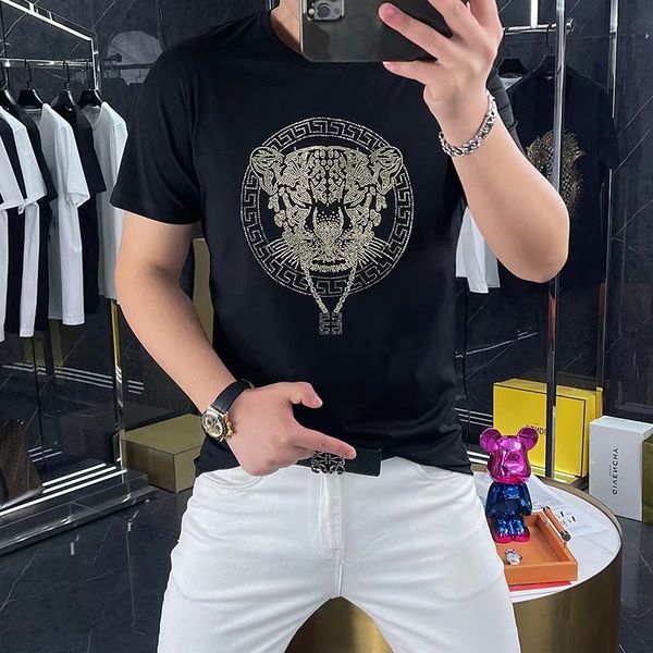 men's t-shirts designer european goods year of the tiger men's short sleeved t-shirt light luxury trend fashion ji jia drill head, White;black
men's t-shirts designer european goods year of the tiger men's short sleeved t-shirt light luxury trend fashion ji jia drill head, White;black