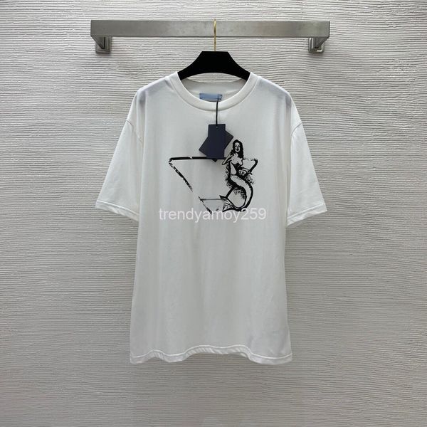 women's t-shirt men's and women's same lovers' pure cotton fabric soft breathable mermaid triangle top, White
women's t-shirt men's and women's same lovers' pure cotton fabric soft breathable mermaid triangle top, White