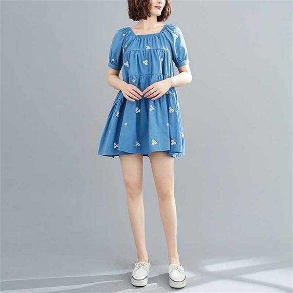 plus size women daisy embroidered dress elegant summer casual o neck loose party lady short puff sleeve 210529, Black;gray
plus size women daisy embroidered dress elegant summer casual o neck loose party lady short puff sleeve 210529, Black;gray