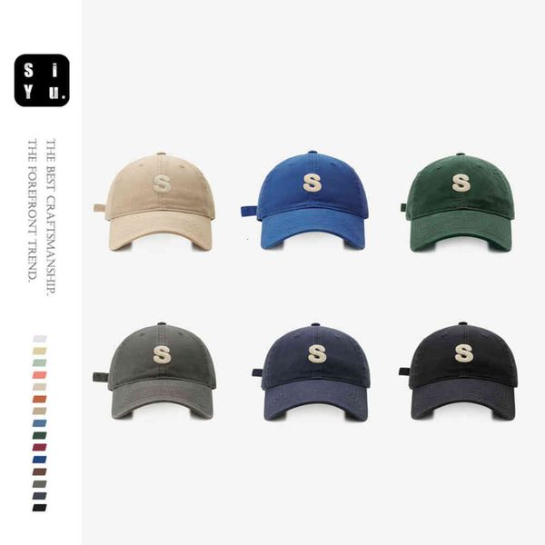 s letter soft cotton baseball cap men's korean version ins small face and versatile four seasons duck tongue cap women, Blue;gray
s letter soft cotton baseball cap men's korean version ins small face and versatile four seasons duck tongue cap women, Blue;gray