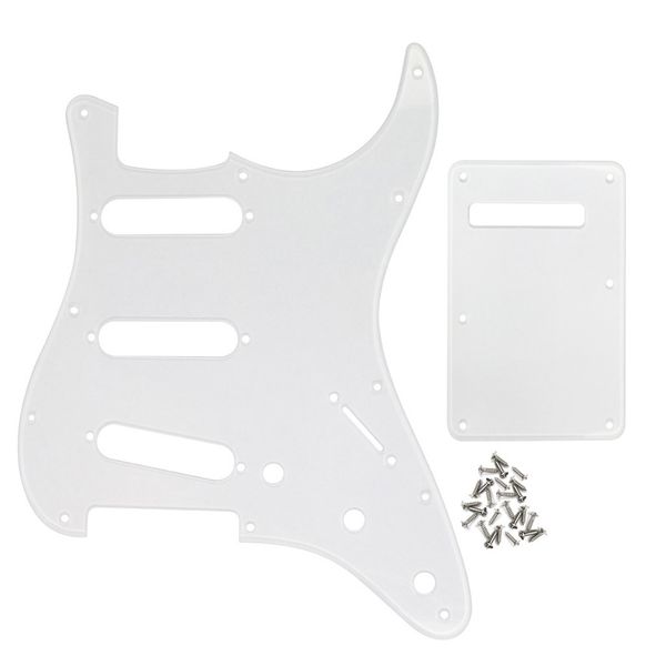 1 set 1ply 11 holes sss guitar pickguard transparent scratch plate backplate screws for electric guitar
1 set 1ply 11 holes sss guitar pickguard transparent scratch plate backplate screws for electric guitar