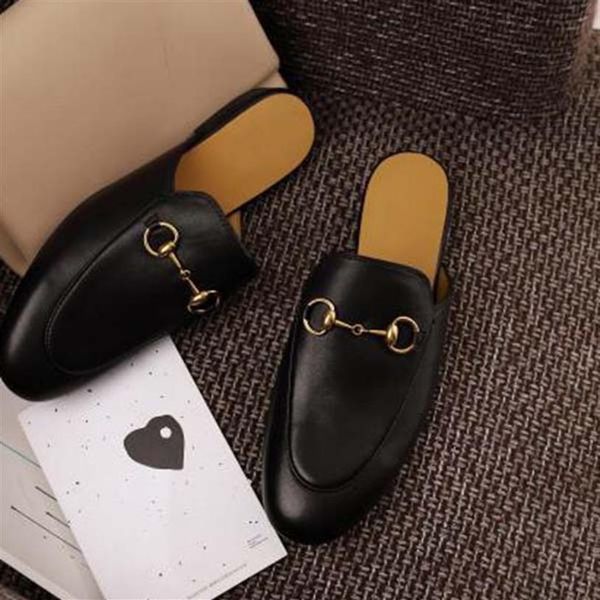 2020classic cowhide women shoes luxury designer metal buckle beach slippers mules princetown slippers294e, Black
2020classic cowhide women shoes luxury designer metal buckle beach slippers mules princetown slippers294e, Black