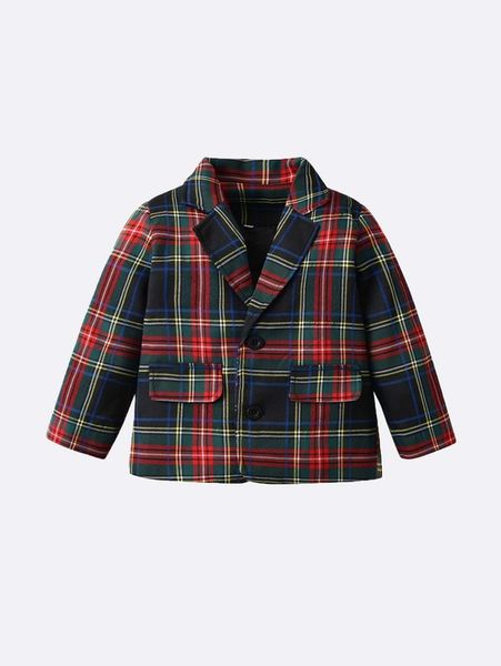 toddler boys plaid pattern lapel collar blazer she, Blue;gray
toddler boys plaid pattern lapel collar blazer she, Blue;gray