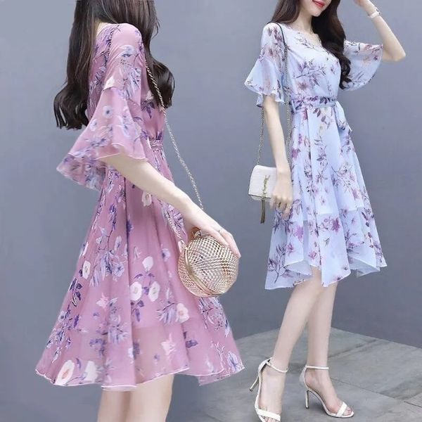 sweet aline floral chiffon dres elegant ruffles printing party dress chic slim waist short sleeve knee length dresses 220520, Black;gray
sweet aline floral chiffon dres elegant ruffles printing party dress chic slim waist short sleeve knee length dresses 220520, Black;gray