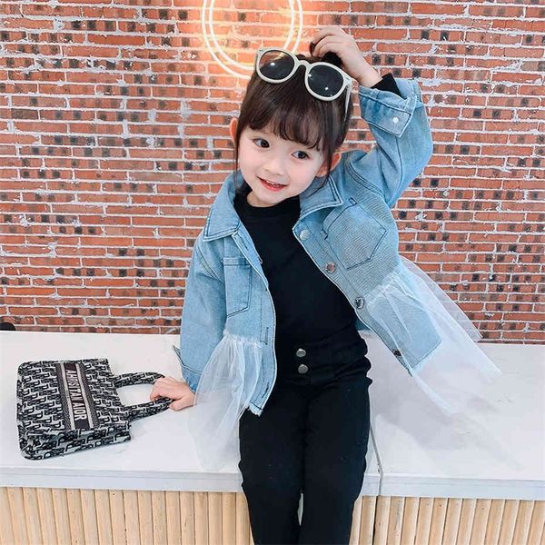 coat for girl mesh girls denim coats patchwork kids coats spring autumn clothes for girls 210412, Blue;gray
coat for girl mesh girls denim coats patchwork kids coats spring autumn clothes for girls 210412, Blue;gray