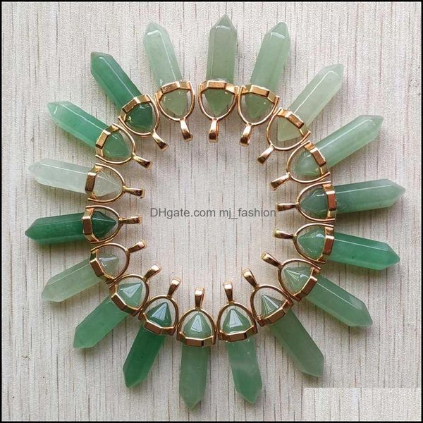 charms natural green aventurine point pillar golden alloy pendants for women and men jewelry making mjfashion drop de dhsp6, Bronze;silver
charms natural green aventurine point pillar golden alloy pendants for women and men jewelry making mjfashion drop de dhsp6, Bronze;silver