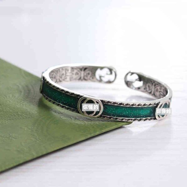 2023 designer new fashion jewelry double enamel color trend men's and women's open bracelet gift, Black
2023 designer new fashion jewelry double enamel color trend men's and women's open bracelet gift, Black