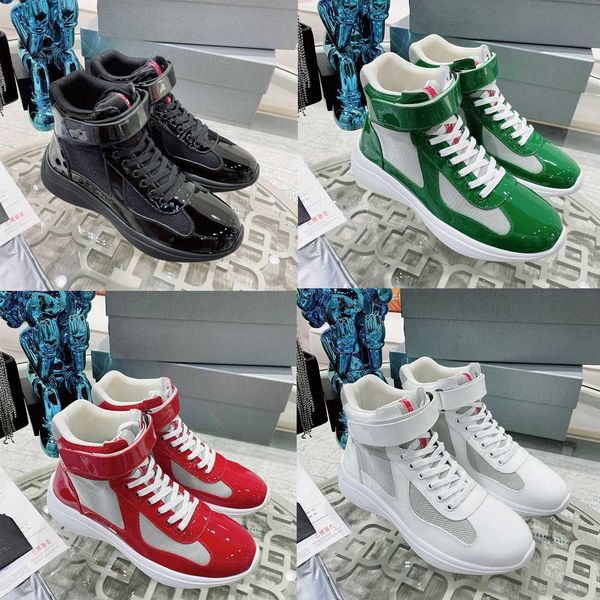 designer sneakers men america cup shoes red characteristic decorative line trainers high patent leather sneaker nylon rubber shoe, Black
designer sneakers men america cup shoes red characteristic decorative line trainers high patent leather sneaker nylon rubber shoe, Black
