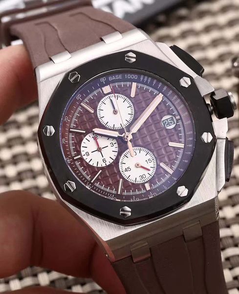 luxury men watch 44mm 26400ro 26480 offshore sports rubber strap bands mens chronograph satch watch wristwatches japanese movement 3126/3840, Slivery;brown
luxury men watch 44mm 26400ro 26480 offshore sports rubber strap bands mens chronograph satch watch wristwatches japanese movement 3126/3840, Slivery;brown