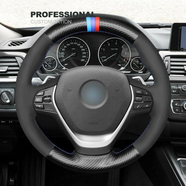 durable suede carbon fiber leather car steering wheel cover for bmw 3 series f30 
durable suede carbon fiber leather car steering wheel cover for bmw 3 series f30