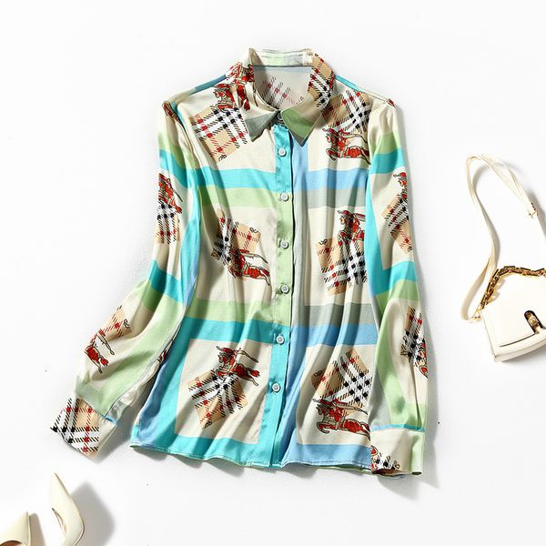 women's blouses & shirts lapel printing temperament silk shirt women's cardigan spring shenzhen nanyou high-end wear 02rx, White
women's blouses & shirts lapel printing temperament silk shirt women's cardigan spring shenzhen nanyou high-end wear 02rx, White