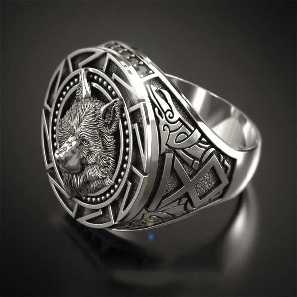 trendy retro celtic wolf totem band rings men's viking gothic steampunk carved animal rings fashion party gift ab867, Silver
trendy retro celtic wolf totem band rings men's viking gothic steampunk carved animal rings fashion party gift ab867, Silver