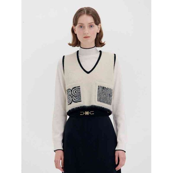 women's sweaters eenk black and white patchwork wool vest spring tweed v-neck sleeveless short pullover fashion woman lady l4nw, White;black
women's sweaters eenk black and white patchwork wool vest spring tweed v-neck sleeveless short pullover fashion woman lady l4nw, White;black