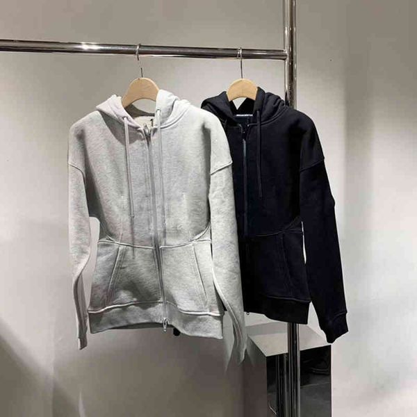 women's leggings dang solid color hooded drstring plush zipper sweater autumn and winter women's waist jacket, Black
women's leggings dang solid color hooded drstring plush zipper sweater autumn and winter women's waist jacket, Black