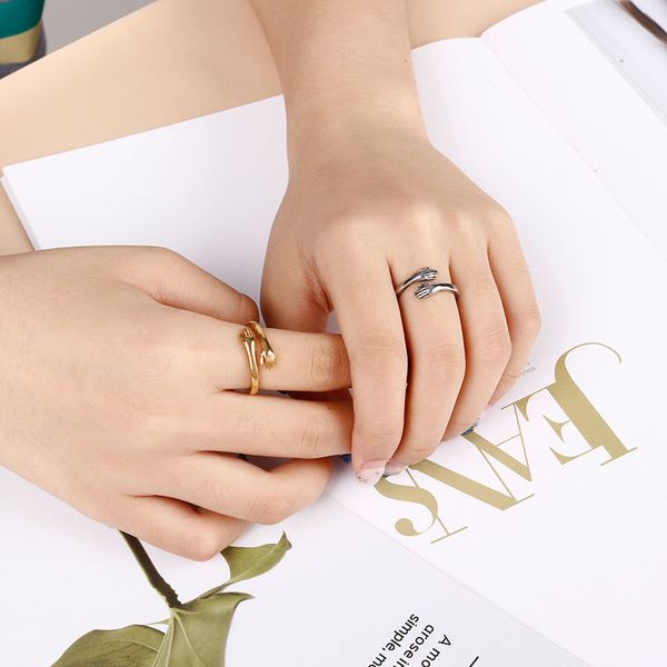gold plated hug band ring for women wholesaler, Silver 
gold plated hug band ring for women wholesaler, Silver