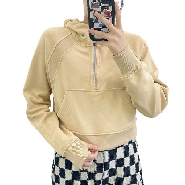 woman yoga outfit lu-010 cotton hooded sweatshirts with thumb-hole pockets pure color long sleeve light athletic jacket for gym jogging runn, Black
woman yoga outfit lu-010 cotton hooded sweatshirts with thumb-hole pockets pure color long sleeve light athletic jacket for gym jogging runn, Black
