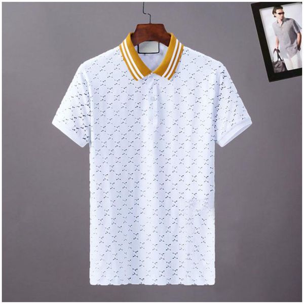 

22ss summer brand clothes luxury designer poloshirts men casual polo fashion snake bee print embroidery t shirt high street mens polos m-3xl, White;black