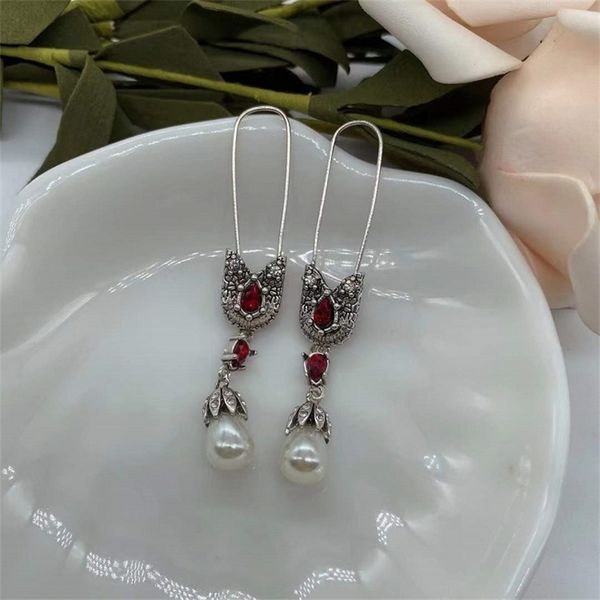 design jewel ornament charm earring egypt wind red pearl long tassel earrings earrings 925 silver needle, Golden
design jewel ornament charm earring egypt wind red pearl long tassel earrings earrings 925 silver needle, Golden