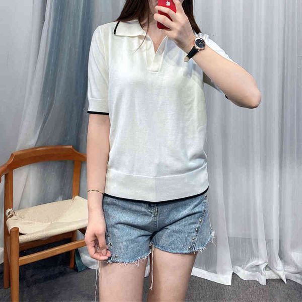women's sweaters lessel lapel knitted half sleeve women's summer loose french simple tencel t-shirt thin medium contrast color 8wv, White;black
women's sweaters lessel lapel knitted half sleeve women's summer loose french simple tencel t-shirt thin medium contrast color 8wv, White;black
