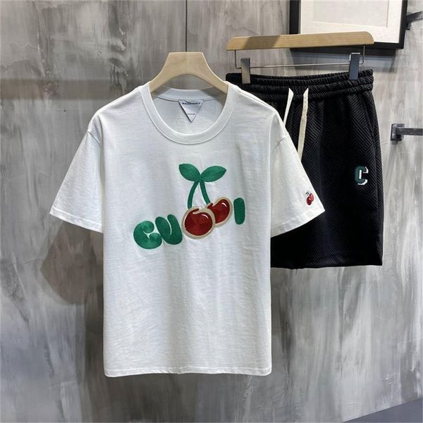high-quality short sleeved for men women casual and versatile embroidered t-shirt double yarn combed cotton, White
high-quality short sleeved for men women casual and versatile embroidered t-shirt double yarn combed cotton, White