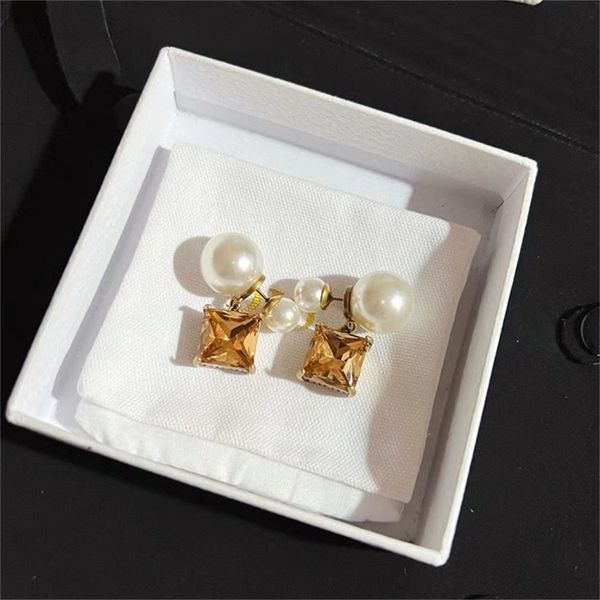 ornament charm earring square red green diamond pearl earrings temperament women's earrings, Golden
ornament charm earring square red green diamond pearl earrings temperament women's earrings, Golden