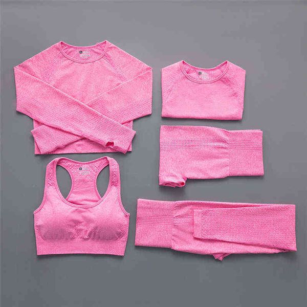 yoga outfits 5pcsset women seamless set workout sportswear clothing fitness crop high waist leggings sports suits new color 220523, White;red
yoga outfits 5pcsset women seamless set workout sportswear clothing fitness crop high waist leggings sports suits new color 220523, White;red